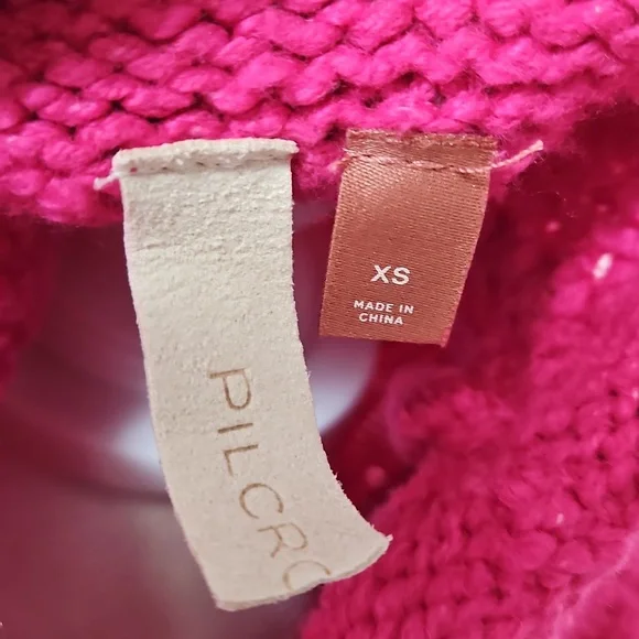 Pilcro Anthropologie Women's Pink Mock-Neck Cable-Knit Sweater Size XS - Picture 5 of 11